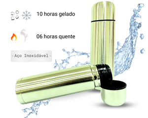 Garrafa térmica de aço inox 500ml - Inox Longa Duração